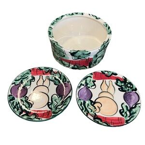 Vicki Carroll serving bowl and plates